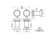 Thermostatic mixer shower 2-hole Gessi Origini, concealed, 1 wyjścia wody, chrome