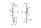 Shower rail Gessi Anello, z handshower 1-funkcyjną, wężem i przyłączem kątowym, chrome