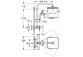 Shower system Grohe Tempesta System 250 Cube with thermostat for wall mounting, with head shower kwadratową 25 cm - chrome