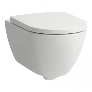 Bowl WC Laufen Pro hanging, 36,5 x 53 cm, Rimless, with coating Clean Coat - white