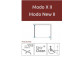 Shower cabin Radaway Modo X II 110, przejrzysta, 1085-1095x2000mm