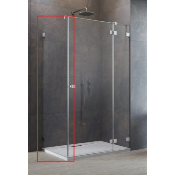 Door cabins prysznicowej Radaway Essenza Pro 8 KDJ 100, left, 1000x2000 mm - glass transparent, profil chrome