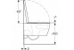 Bowl Geberit Icon washdown model, hanging rimfree, bezrantowa