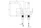 Washbasin faucet tall Deante Silia with rectangular spout - brushed bronze 