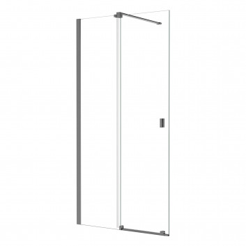 Side panel dla cabins Besco Aveo, 30x195cm, glass transparent, profil chrome