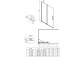 Shower enclosure Deante Prozma walk-in 110x195 cm - glass transparent, profil black mat