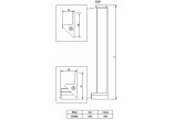 Shower cabin Deante Square square 90x90 cm - glass transparent, profil brushed bronze
