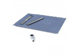 Shower tray podpłytkowy Schedpol Base 90x100 cm, maskownica Stamp
