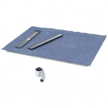 Shower tray podpłytkowy Schedpol Base 90x100 cm, maskownica Stamp