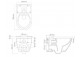 Set Oltens Hamnes Stille bowl WC hanging PureRim with coating SmartClean with soft-close WC seat
