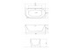Bathtub freestanding Besco Melody, 150x80cm, white