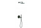 Set shower mixer Tres Therm-box, termostatycznej, concealed 2-drożnej - black brąz
