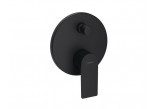 Bath tap Hansgrohe Rebris E single lever, concealed do iBox universal - black mat