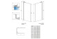 Parawan nawannowy Radaway Modo SL Black PNJ II 70 prawy, glass transparent, profil black