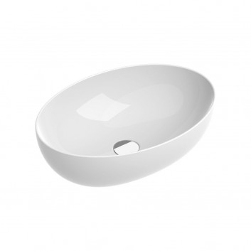 Countertop washbasin Catalano Sfera round 42 cm, without tap hole, without overflow - white shine
