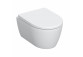 Bowl WC hanging Geberit iCon 53x36 cm, bez kołnierza, spłukiwanie wirowe with soft-close WC seat - white