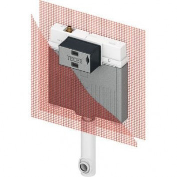 Uniwersalny concelaed frame WC TECEprofil, height 820mm, cistern uruchamiana z przodu lub z góry