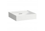 Washbasin wall mounted Laufen Kartell rectangular 80x46 cm, without hole na baterie, z overflow - white