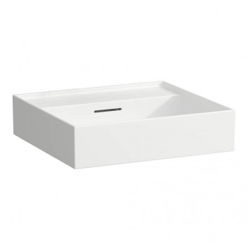 Washbasin wall mounted Laufen Kartell rectangular 80x46 cm, without hole na baterie, z overflow - white