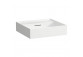 Washbasin wall mounted Laufen Kartell rectangular 80x46 cm, without hole na baterie, z overflow - white