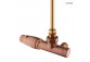 Set thermostatic Oltens Varmare Ventil grzejnikowy z trójnikiem, prawy - miedź szczotkowana