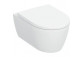 Bowl WC hanging Geberit iCon 53x36 cm, bez kołnierza, spłukiwanie wirowe with soft-close WC seat - white