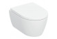 Bowl WC hanging Geberit iCon 53x36 cm, bez kołnierza, spłukiwanie wirowe with soft-close WC seat - white