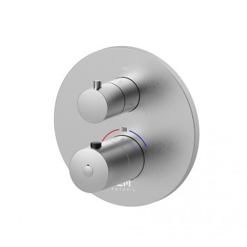 Shower set Emporia Ori, with head shower okrągłą 25 cm - gun metal