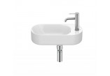 Washbasin wall mounted / vanity Roca Meridian right 80 x 46 cm, with tap hole, z overflow, Fineceramic - white