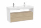 Cabinet bathroom Roca Gap Pro 60 cm with 2 drawers (do kompletacji z umywalką Gap lub blatem) - white shine