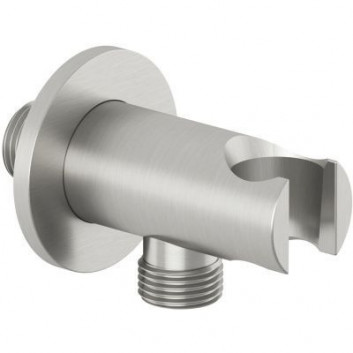Shut-off valve Kludi A-QA do węża natryskowego, ze ściennym uchwytem natryskowym - gold szczotkowany