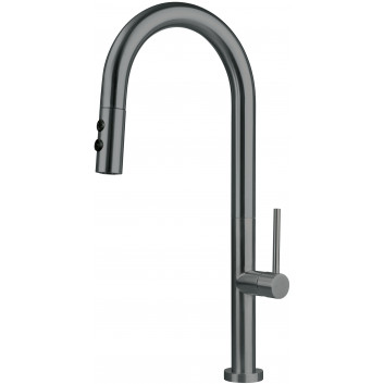 Kitchen faucet Deante Silia, with pull-out spray - titanium