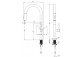 Kitchen faucet Deante Silia, with pull-out spray - titanium