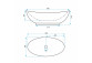 Countertop washbasin REA Rea Sofia Aiax Marmur, without overflow, without tap hole - imitacja kamienia