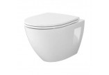 Set Cersanit Moduo bowl WC hanging 36x53 cm, bez kołnierza with soft-close WC seat - white shine