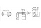 Concealed component Roca One do washbasin mixer dwuotworowej concealed - chrome