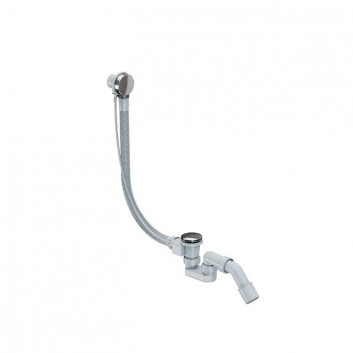 Siphon wannowy Excellent Moli, z overflow - gold szczotkowany