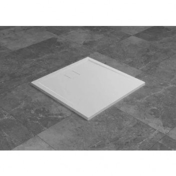 Acrylic shower tray Ronal Cinco 90x90 cm, square - white mat