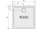 Acrylic shower tray Ronal Cinco 90x90 cm, square - white mat