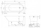 Bathtub rectangular Villeroy & Boch Oberon 2.0, 170x75 cm - white Weiss Alpin
