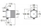 Concealed component Roca One do washbasin mixer dwuotworowej concealed - inox