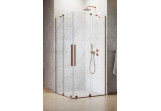 Door shower right Radaway Furo Brushed Copper KDD 80, sliding, 800x2000mm, glass transparent, miedź szczotkowana