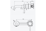 Delta PI washbasin faucet concealed, gold szczotkowany