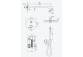 Set prysznicowo-wannowy Excellent Glad, concealed, 2 wyjścia wody, overhead shower slim 200x200mm, chrome