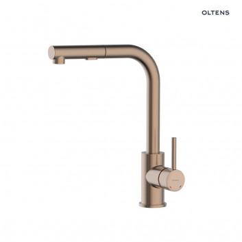 Oltens Hamnes washbasin faucet standing tall - black mat