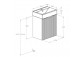 Cabinet bathroom Roca Reef 80 cm with 2 drawers (do kompletacji z umywalką Hebe slim) - jasny oak