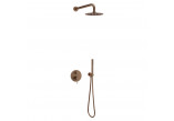 Set prysznicowo-wannowy Excellent Pi, concealed 2 funkcyjny with head shower 25 cm - miedziany szczotkowany