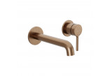 Set prysznicowo-wannowy Excellent Pi, concealed 2 funkcyjny with head shower 25 cm - miedziany szczotkowany