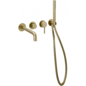 Wall mounted bath mixer Delta Pi gold szczotkowane 
