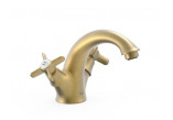 Bidet mixer Tres-Clasic two-handle - brass antyczny matt